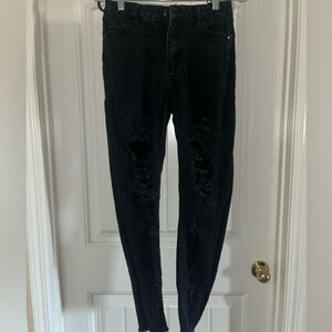 Women’s/Teens Black ripped jeans